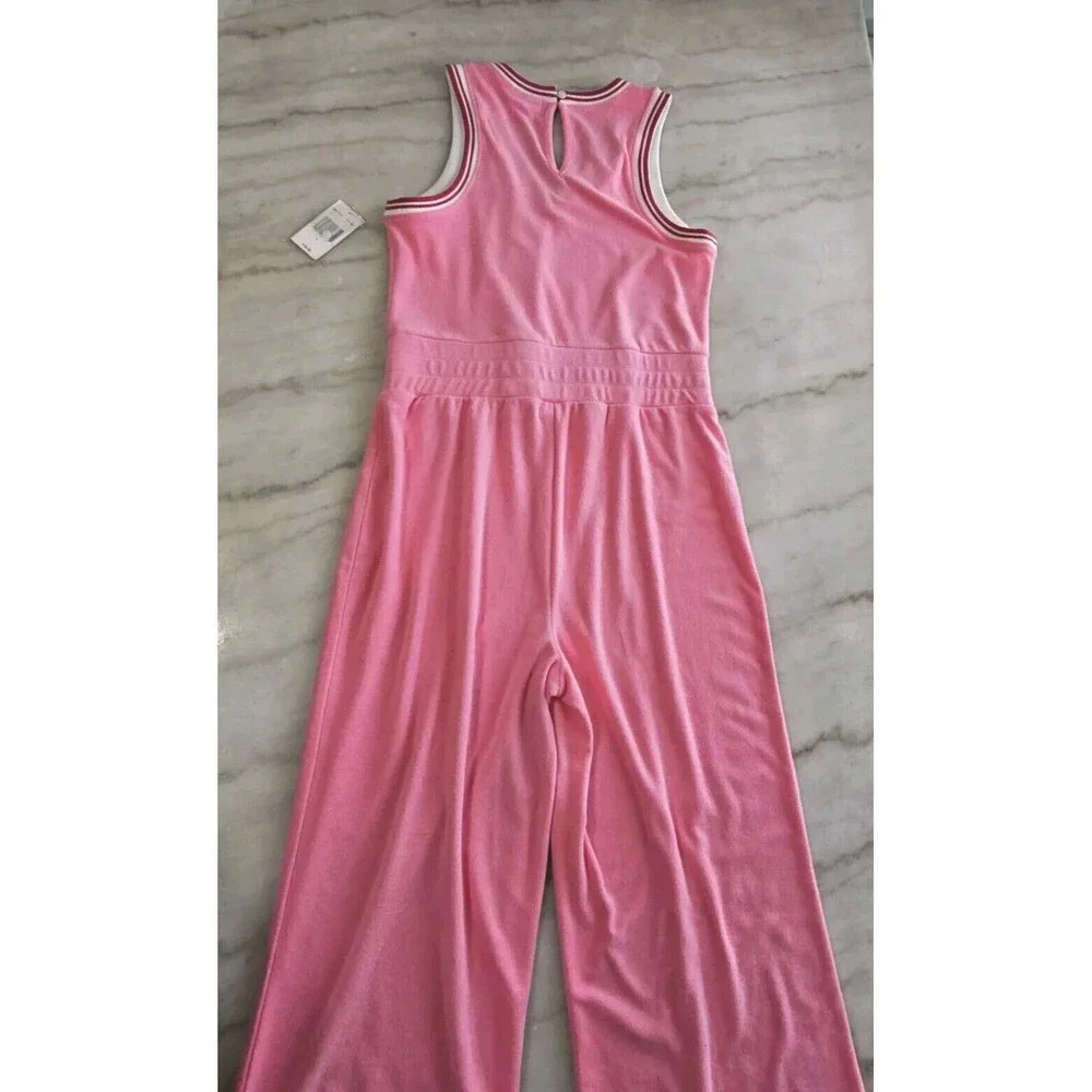 NWT Juicy Couture Light PINK Terry Capri Length Jumpsuit, New - Picture 5 of 16
